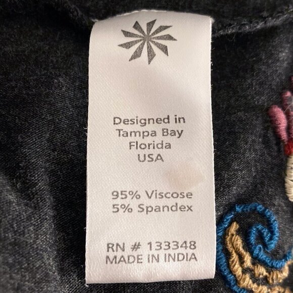 CAITE Embroidered Open Front Waterfall Bohemian Duster Cardigan - Picture 7 of 8